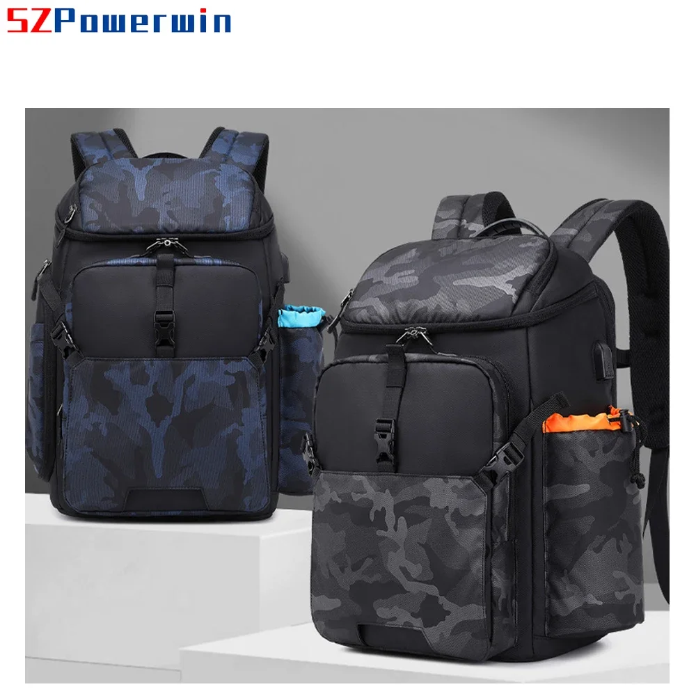 Drone Camera Waterproof - Powerwin-プロの防水カメラバッグ,新しいバックパック,多機能,デジタル一眼レフ,ラップトップ,空中ドローン,スライダーコンパートメント