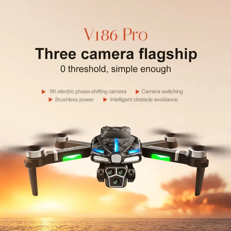 Drone Camera With Gimbal - 新しい V186 プロドローンプロフェッショナルブラシレスモーター 8K GPS デュアル