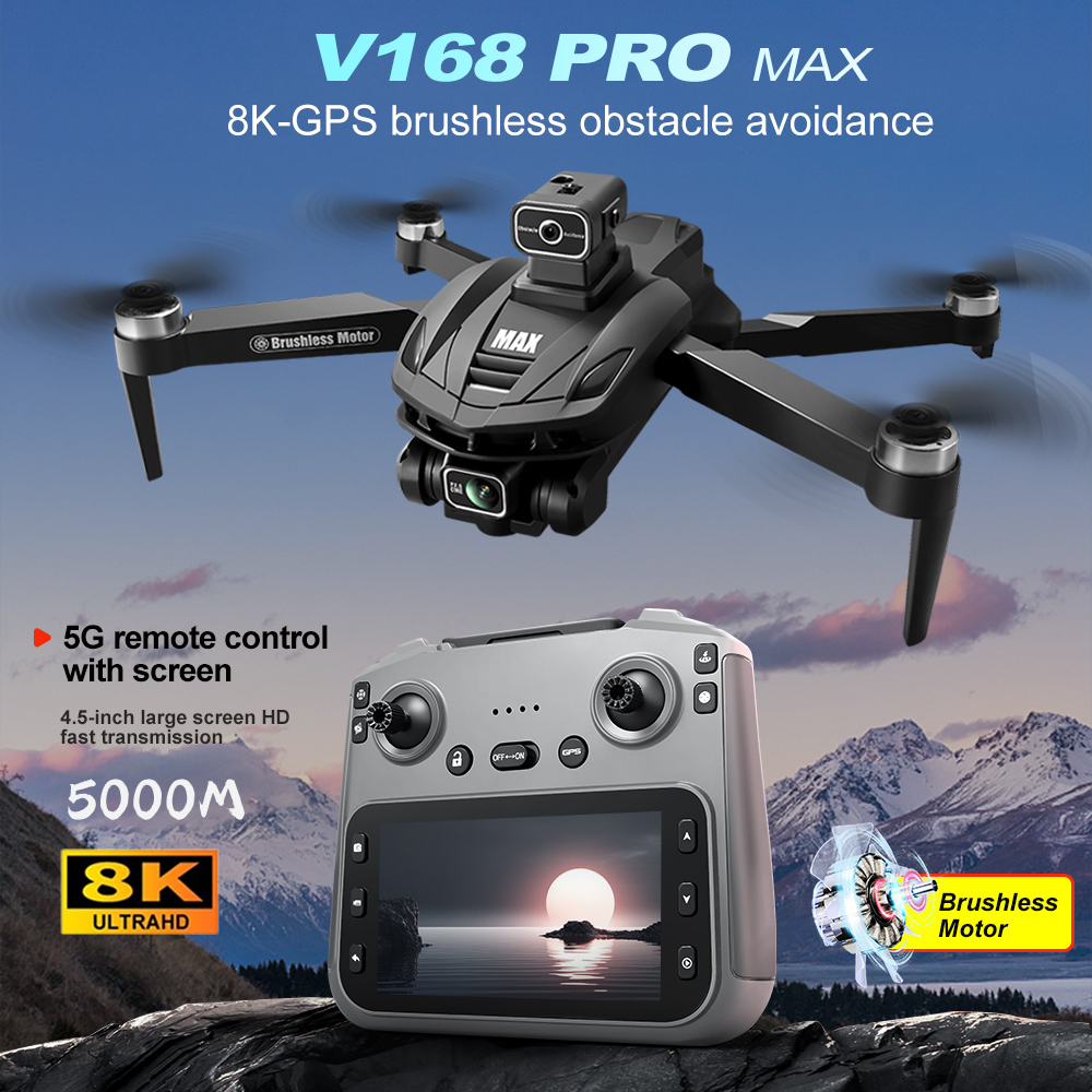 Drone Camera 4K - V168 PRO Max GPS ドローン 8K