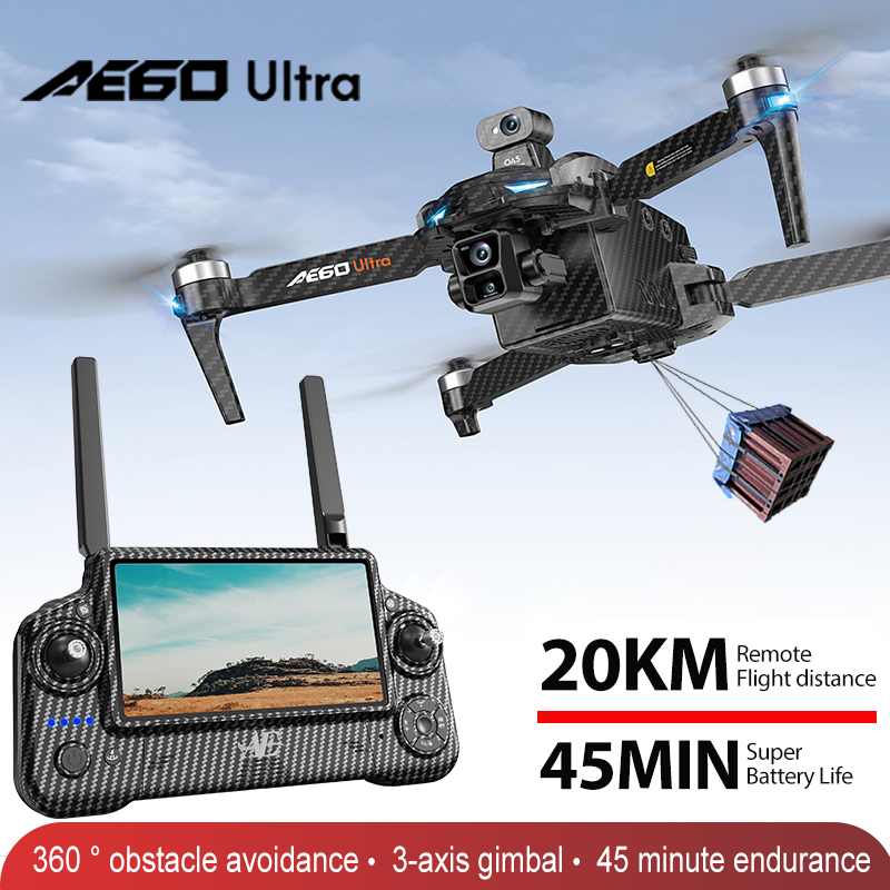 Drone Camera 4K - AE60 GPSドローン プロフェッショナル 8Kカメラ 3軸ジンバル 空撮FPV