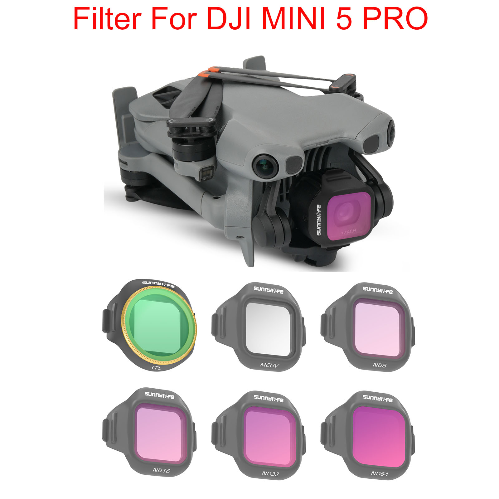 Drone Camera Filter - DJI Mini 5 Pro用ドローンフィルター フィルター ニュートラルデンシティ