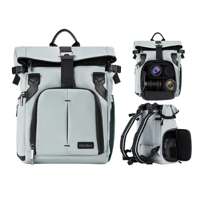Drone Camera Waterproof - 防水写真バックパック DSLR ミラーレスカメラドローン用 14/15.6 インチラップトップ収納バッグ多機能スリングバッグ