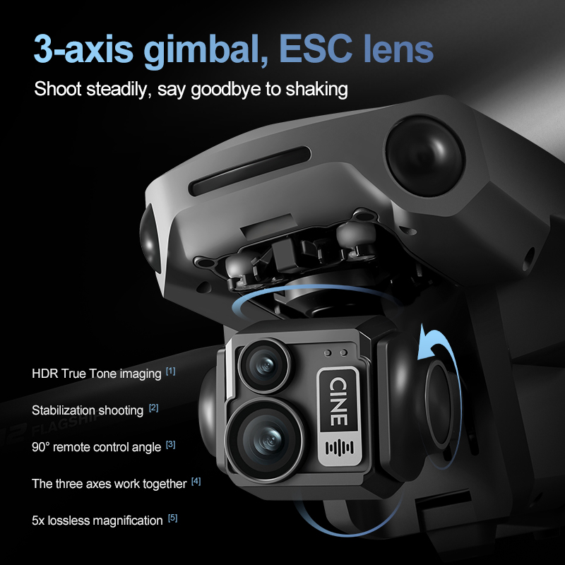 8K 3軸ジンバルブラシレス7.2インチタッチスクリーンFP - Drone Camera 4K のレビューと価格