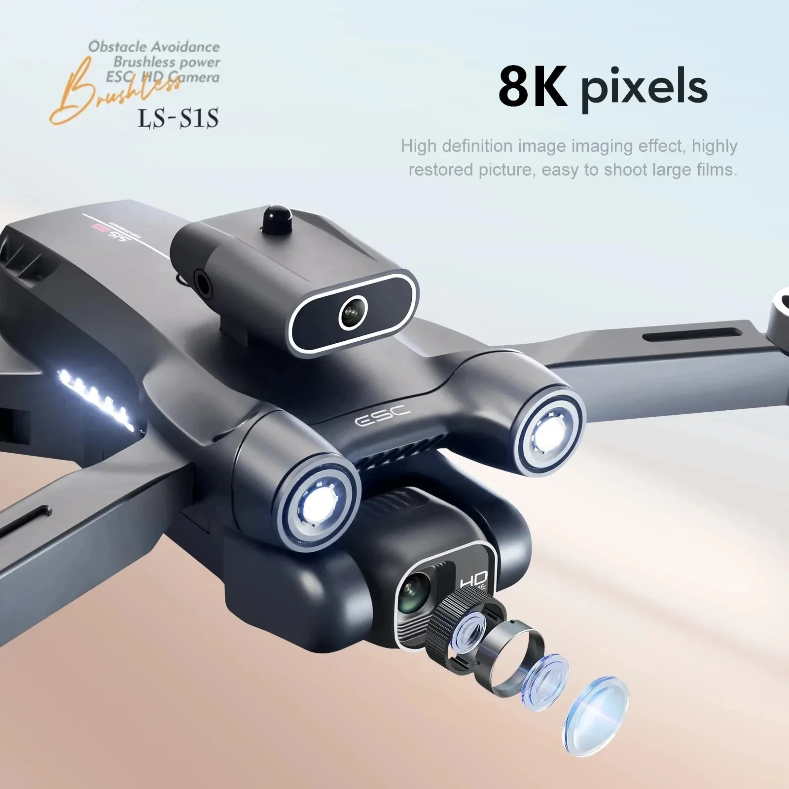 プロのブラシレスモーター付きドローン,GPS付きクワッドコプ - Drone Camera Mount のレビューと価格