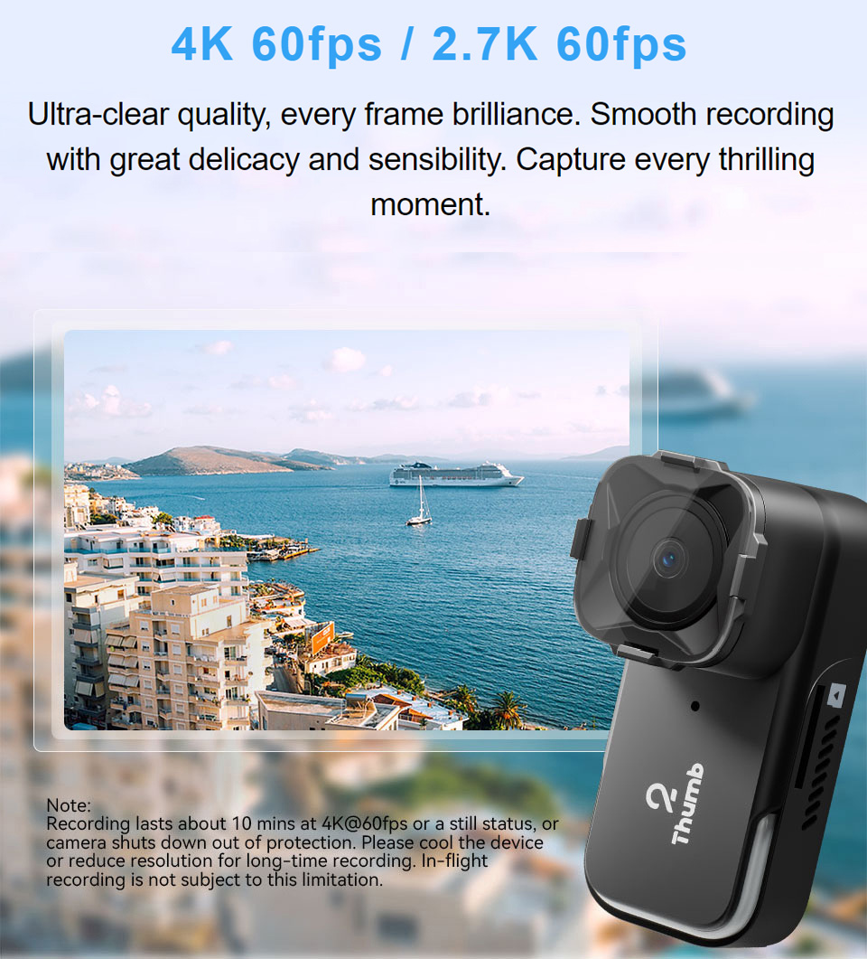 新バージョン RunCam Thumb 2 4K 2.7K  - Drone Camera 4K のレビューと価格