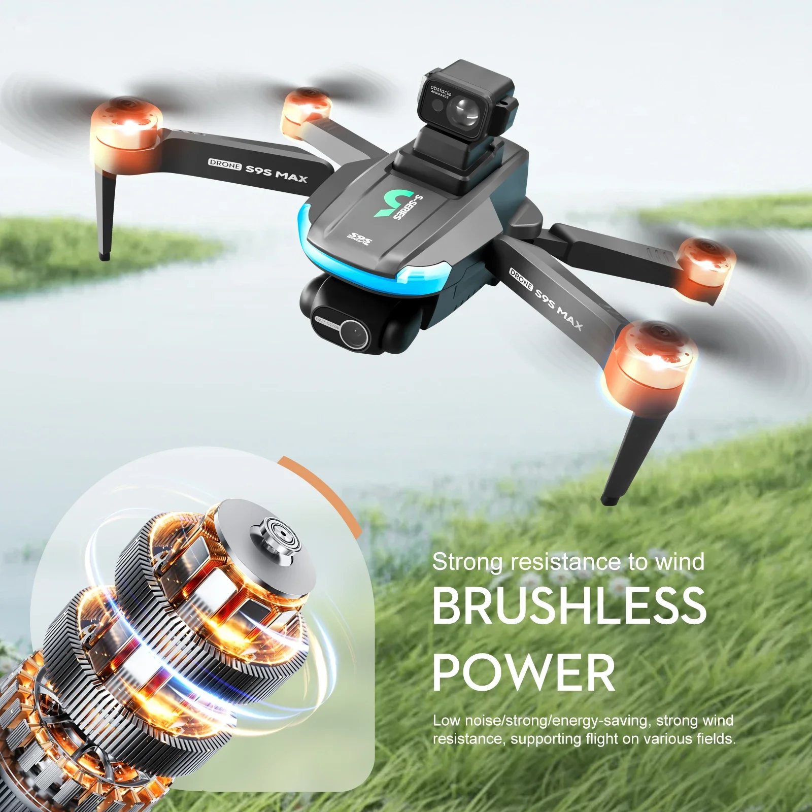 新しい S9S MAX ミニドローン 4K 2 軸 PTZ  - Drone Camera 4K のレビューと価格