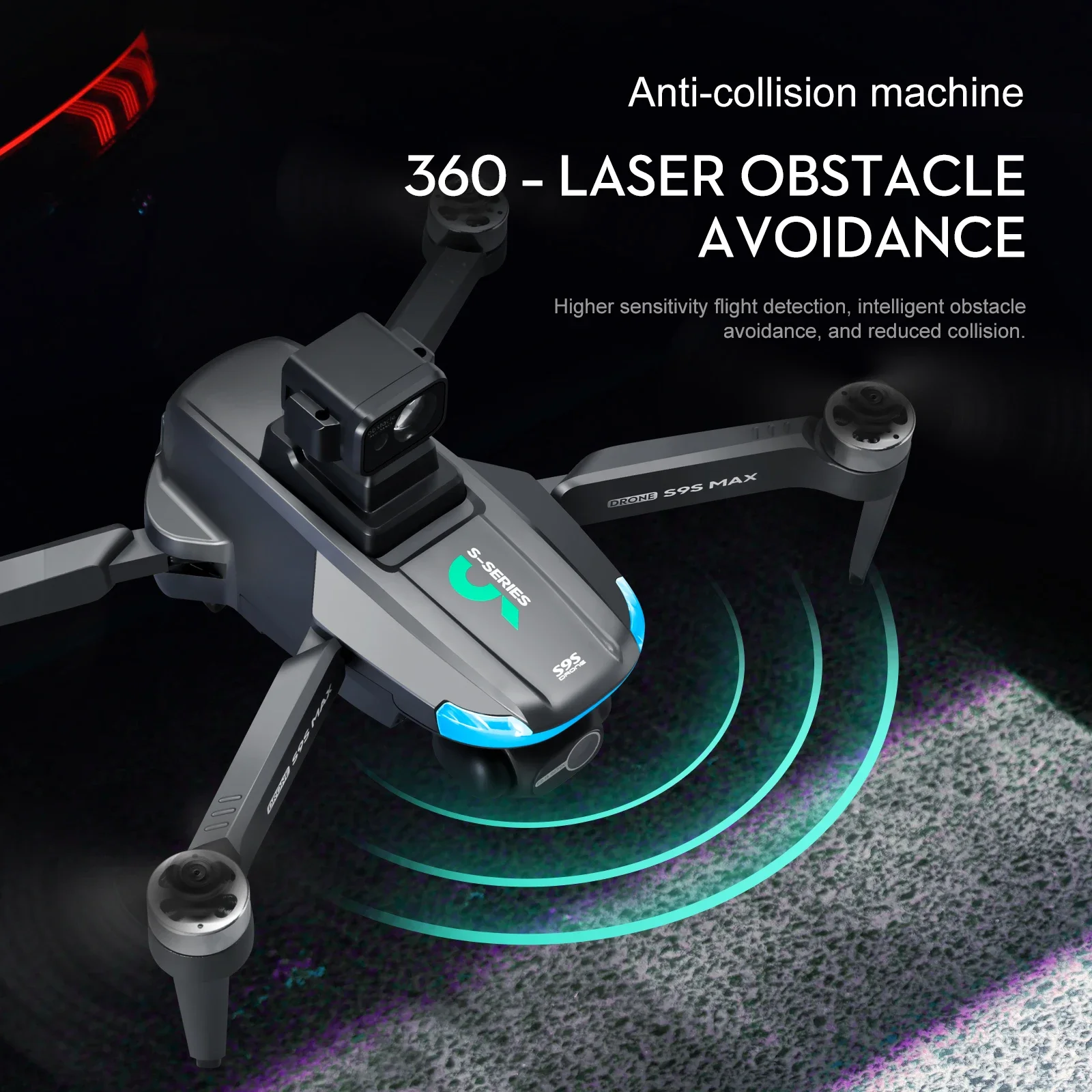新しい S9S MAX ミニドローン 4K 2 軸 PTZ  - Drone Camera 4K のレビューと価格