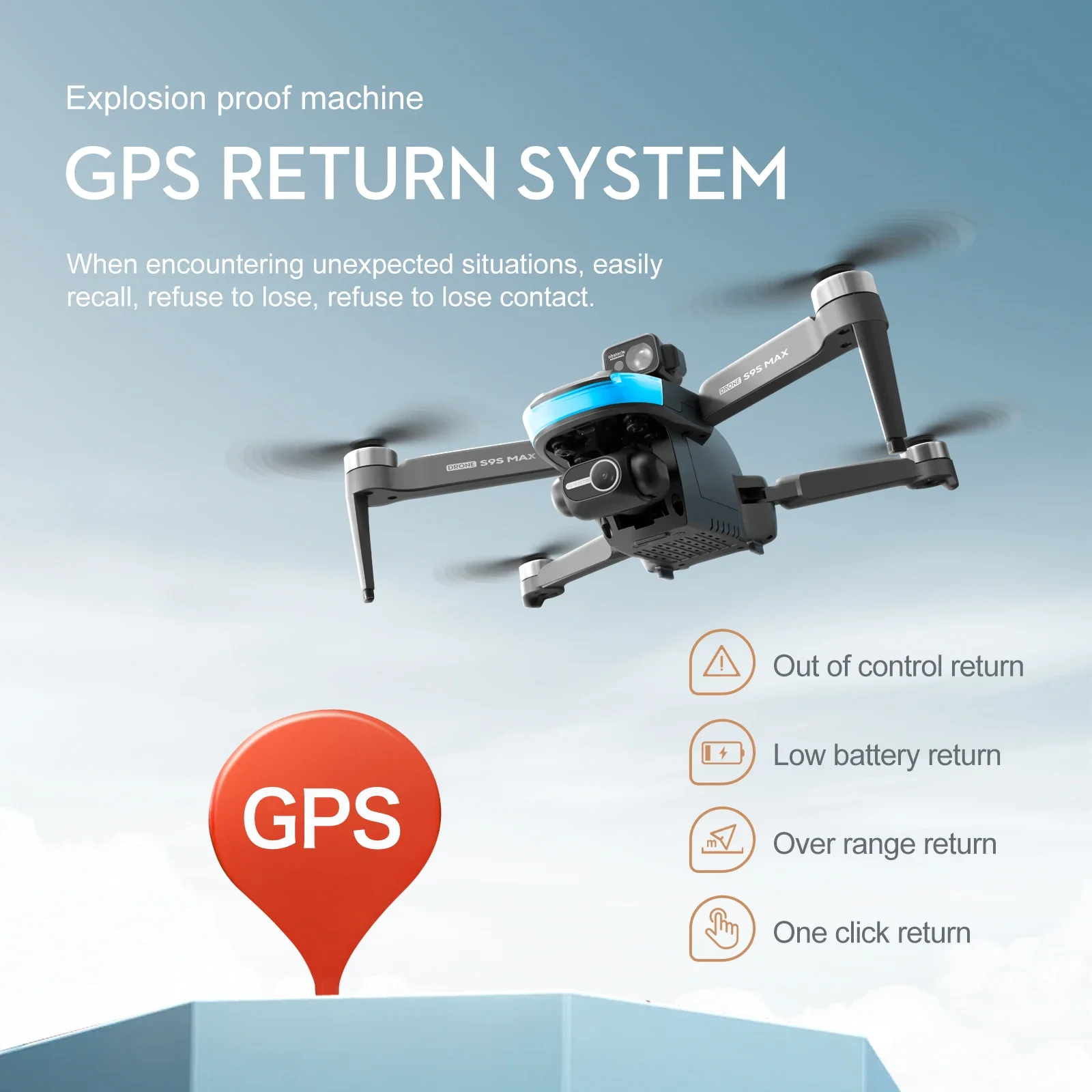 新しい S9S MAX ミニドローン 4K 2 軸 PTZ  - Drone Camera 4K のレビューと価格
