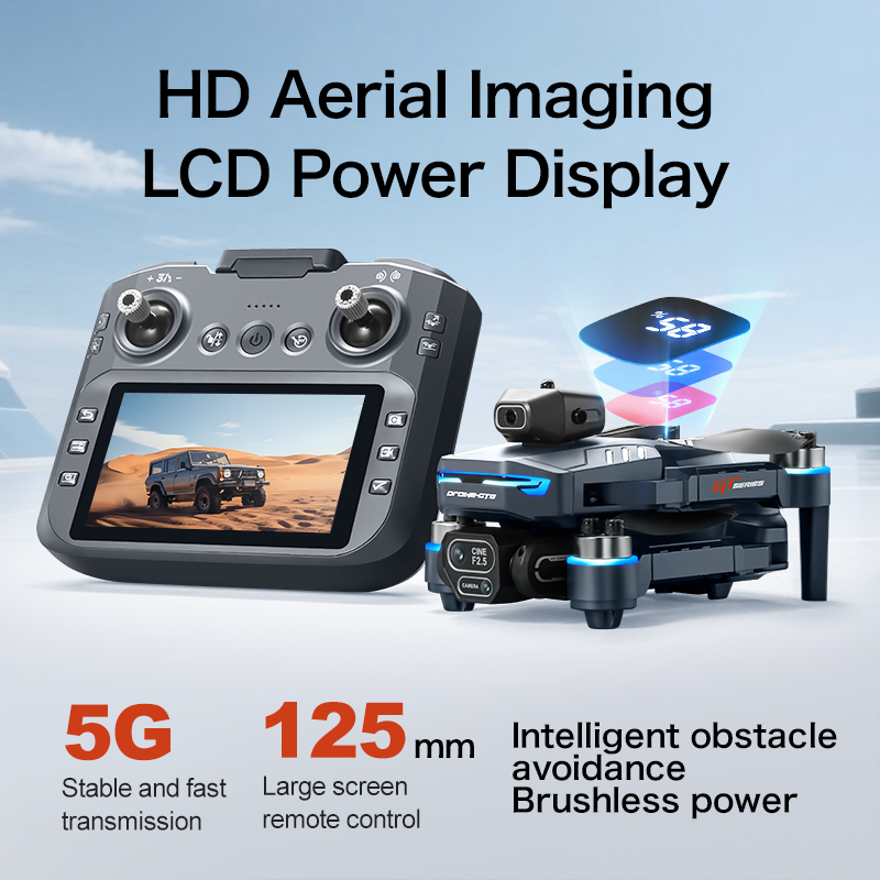 GT8 障害物回避空中ドローン – 大画面リモコン付き HD - Drone Camera 4K のレビューと価格