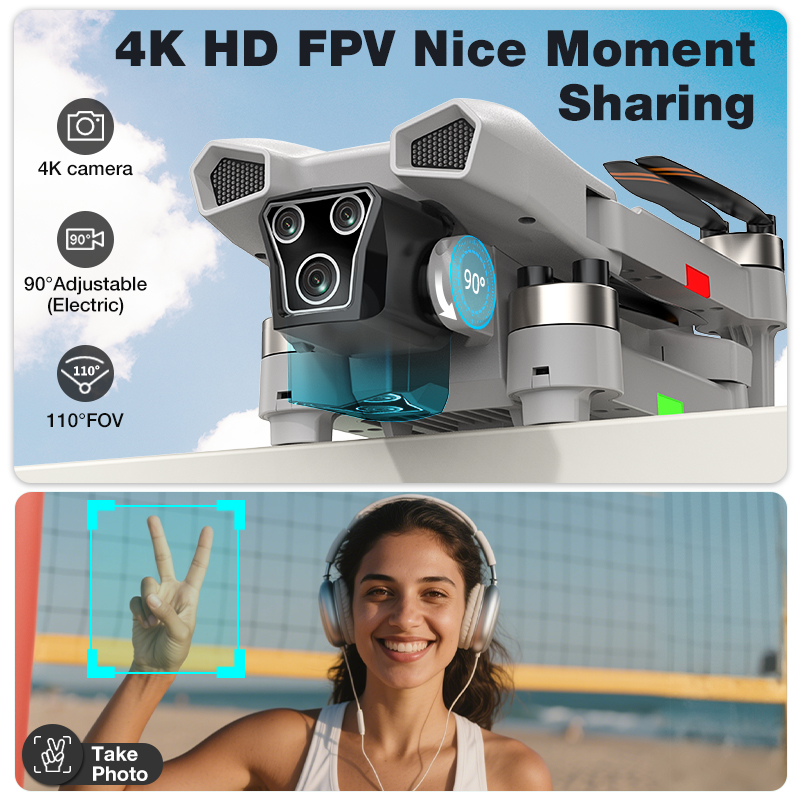 新型ホットL017プロドローン ブラシレス 3Dロール 36 - Drone Camera With Gimbal のレビューと価格